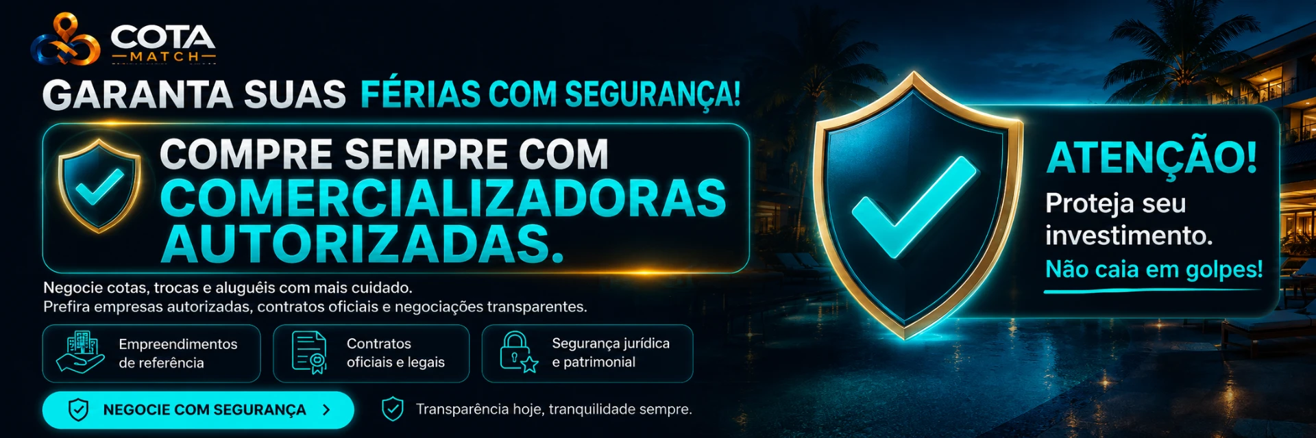 CotaMatch — Negocie com segurança: prefira comercializadoras autorizadas